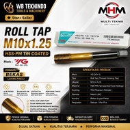 Roll Tap M10x1.25 Tap Hand Tap Brand YG Material HSS Coating Original Cheap
