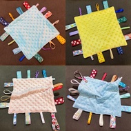 Taggy Blanket, Baby Gift, Baby Shower Gift, Crinkle Blanket, Cuddle Blanket, Ribbon Blanket, Plush B