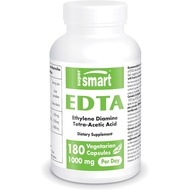 Supersmart - EDTA 1000mg per Day - Calcium Disodium EDTA Supplement | Non-GMO & Gluten Free - 180 Ve