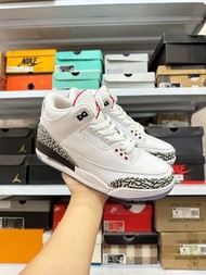 👋🏻客訂到貨實拍👋🏻AJ3 白水泥 經典款｜Air Jordan 3 White Cement 爆裂紋復古