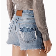 Alexander Wang 女士 做舊Logo口袋短褲25 26 27 28碼