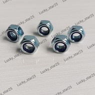 Price of 5 Pcs Nylon Nuts M8x1.25 Key 13 or White Galvanized Lock Nuts M8