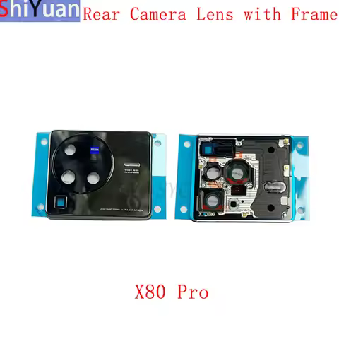 Rear Camera Lens with Frame Holder Cover For VIVO X80 Pro Back Camera Frame Replacement Parts