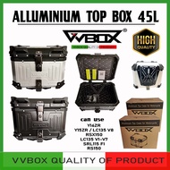 HARGA PROMOSI  Aluminium Top Box / Kotak Aluminium Motorsikal / ABS TOP BOX / 45L High Quality