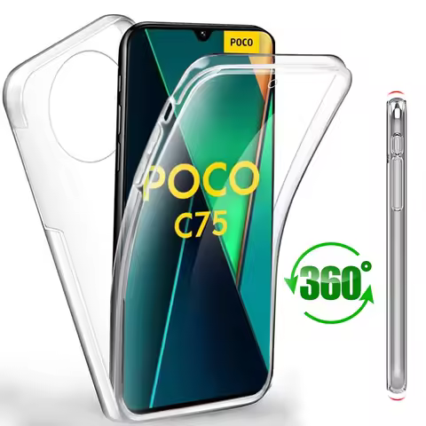 XiaomiPocoC75 Case 360Β° Front + Back Phone Shell For Xiaomi Poco C75 C 75 75C 5G Transparent Full Sc