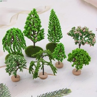 NEEDWAY Fake Trees, Artificial Moss Rocks/Wooden Base Simulation Model Trees, DIY Crafts Natural Gre