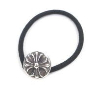 成色極佳：Chrome Hearts 十字球紐扣髮圈，925 銀，重 15.6 克，男女皆宜配件