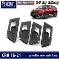 Vemart honda crv 2016-2021 carbon fiber inner door handle frame cover accessories