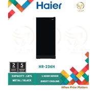 [NUR] HAIER 5 STAR 236L 1-DOOR REFRIGERATOR / FRIDGE / FAST COOLING / CHILLER ROOM - HR-236H