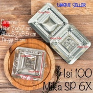 Mika 6X contents 100 Size 7x6.7x3 cm Mika Cake Tray/ Ambon Bika Putu Ayu Mini Pudding 6X SPMANIS