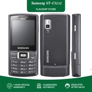 โทรศัพท์ Samsung C5212ลูกอมบาร์ของแท้ปลดล็อคแล้วโทรศัพท์ GSM การ์ดคู่ปุ่มกดดังสำหรับผู้สูงอายุรับประกัน1ปีจัดส่งฟรี