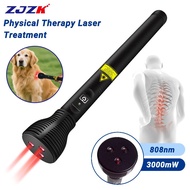 ZJZK Bio Laser Therapy Pen at Home Dog Laser Physical Therapy Class 4 Handheld 3000mW 808nm for Pull