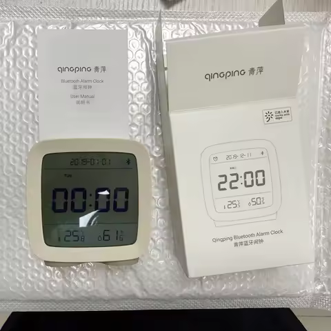 Qingping Cleargrass Bluetooth Smart Alarm Clock Temperature Humidity Display LCD Screen Adjust Night