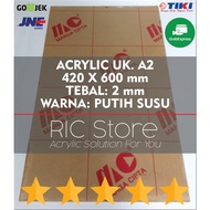 Acrylic Acrylic/ Sheet Size. A2 Thickness 2mm MILK WHITE