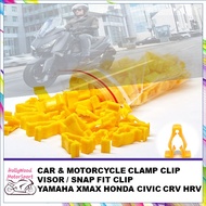 CLAMP CLIP VISOR SNAP FIT CLIP BODY CLIP YAMAHA XMAX HONDA CIVIC CRV HRV MOTORCYCLE & CAR