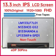 13.3" Laptop LCD Screen LP133WF4-SPD1 N133HCE-G52 B133HAN04.6 LM133LF7L01 Display Matrix Panel Repla