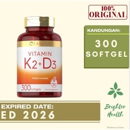 Carlyle Vitamin D3 10000IU + Vitamin K2 200mcg 300 Softgels D3 K2