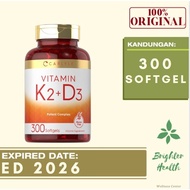 Carlyle Vitamin D3 10000IU+Vitamin K2 200mcg 300 Softgels D3 K2