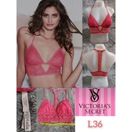 Women's Bra Lace Slip-On Open Chest Cute Pink VICTORIA'S SIZE L 36"