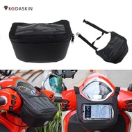 ถุงมือจับรถจักรยานยนต์ถุงถังน้ำมันกระจกบังลมกระเป๋าใส่มือถือกระเป๋าใส่หูฟังหน้าจอสัมผัสสำหรับ Vespa Gts300 Tmax 560 530 Xmax