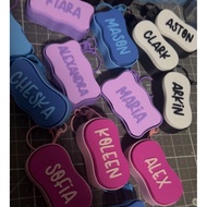 fidget name clicker keychain
