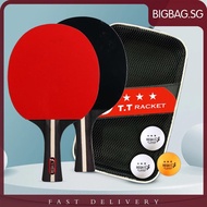 [bigbag.sg] Ping Pong Paddle 2 Rackets &amp; 3 Balls Ping Pong Paddles Set for Advanced Training