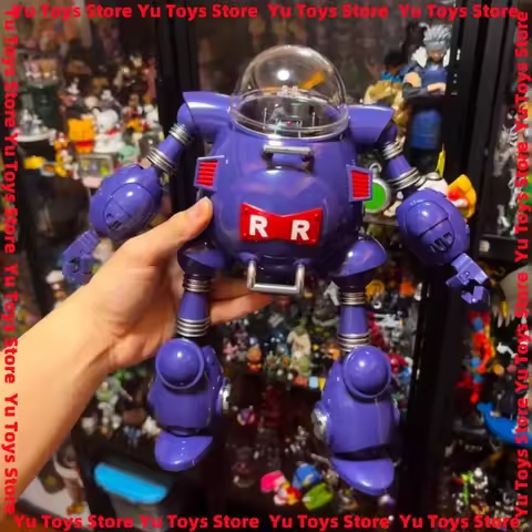 In stock 32cm Dragon Ball Fj Model Red Belt Robot Red Silk Army Robot Alloy Can Carry Dolls Desktop 