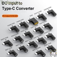 TOPBEAUTY DC to Type C Converter 5v 9v 12v Square Plug 5.5X2.5 7.4X0.9 4.5X0.6mm Laptop Charger for 