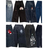 baggy jeans men y2k baggy jeans Cross-Border JNCO Y2K Loose Jeans - Retro Embroidered Hip-Hop Wide-L