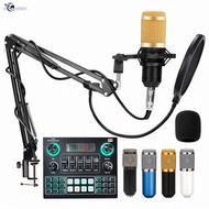 Wholesale Professional livestream Condenser Microphone v9 Sound Card set for webcast live broadcast