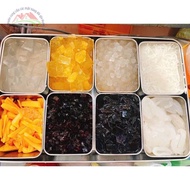 Stainless steel topping tray with lid, 4 cells / 6 cells / 8 cells, thick and beautiful