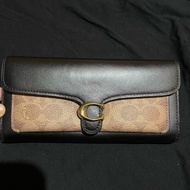 Coach專櫃款金釦拼色長夾