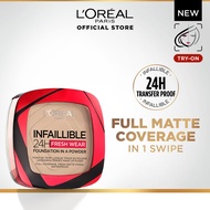 L’Oréal Paris Infaillible Longwear 24H Fresh Wear Foundation In A Powder Oil-Free, Fresh Matte Full 