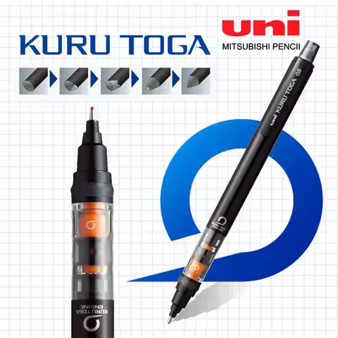 Japan UNI Kuru Toga M5-452 Mechanical Pencil, 0.5mm Low Center Gravity, Auto Rotation Lead, Drawing 
