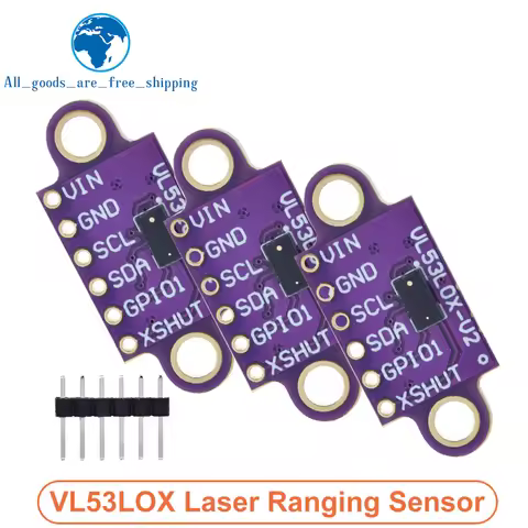 TZT 1/3PCS VL53L0X Time-of-Flight (ToF) Laser Ranging Sensor Breakout 940nm GY-VL53L0XV2 Laser Dista