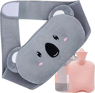 Hot Water Bottle Belt 3-in-1 Hot Water Bottle with Belt, 1 Litre PVC Hot Water Bottle with Cover, Ho