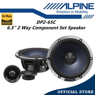 Alpine 2 Way 6.5" Hi-Res Component Set Car Speaker With Crossover n Tweeter DP2-65C