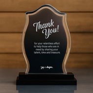 ACRYLIC PLAQUE - ACRYLIC TROPHY - AWARD - CUSTOMIZED PERSONALIZED JAY C. DESIGNS - 8001