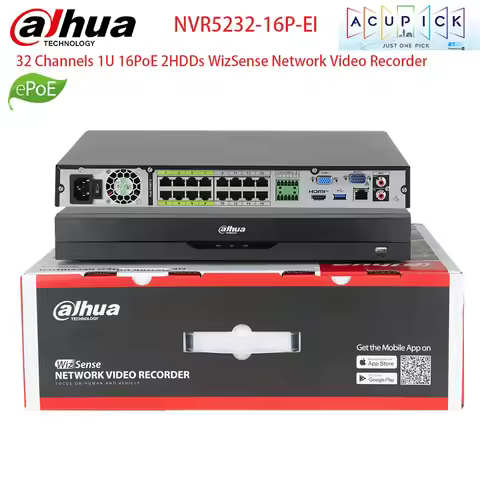Dahua 32ch 16POE NVR 384Mbps NVR5232-16P-EI 2SATA AcuPick Network Video Recorder