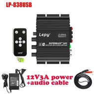 Lepy LP-838\838BT\838USB MINI Digital Hi-Fi Car Power Amplifier 2.1CH Digital Subwoofer Stereo BASS 