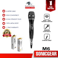SonicGear M6 Wired Karaoke Microphone | Dynamic and Professional | 6m Cable Length