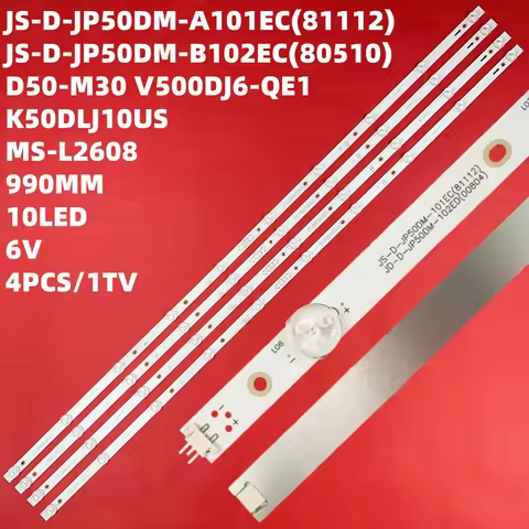 LED strips for TD SYSTEMS 50 TV K50DLJ11US D50-M30 v500dj6-qe1 JS-D-JP50DM-101EC (81112) A101EC (805