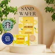 [1+1] MODORI Citron Sand Wafer Snack 1Box (9 g × 10 pieces) K-snack, Ice Cream, Tea, Coffee, Gift, Child snack, Fruit