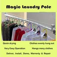 Magic Laundry Pole  (MP-2) -  Drying Rack   -  Hanger  - Laundry Rack -  Laundry System  - Clothes D
