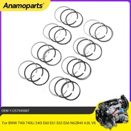 Engine Parts 8x Set Piston Rings Φ87mm Fit 4.0 L For BMW 740i 740Li  540i  E60 E61 E65 E66 5er  N62B