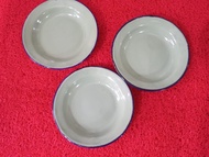 Piring Seng 14 Polos Dec / Piring Polos Seng ukuran 14cm / Piring Jadul Polos 1lsn 12pcs