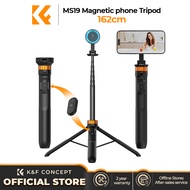 K&F CONCEPT MS19 Magnetic iphone Tripod Phone Selfie Stick Tripod Lightweight Cellphone Holder And C