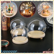 LETTER1 Glass cloche Fairy Lights Terrarium Tabletop Spherical Terrarium Glass Vase Jar Flower Storage box