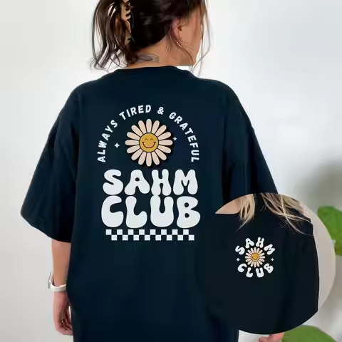 Stay at Home Moms Club T Shirt Funny Mom Mama New Mothers Day for