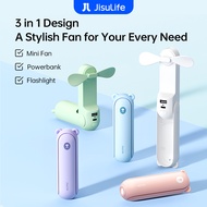 JisuLife Handheld Life 8 4500mAh USB Portable Mini Fan Desk Small Fan Powerbank Flashlight Function